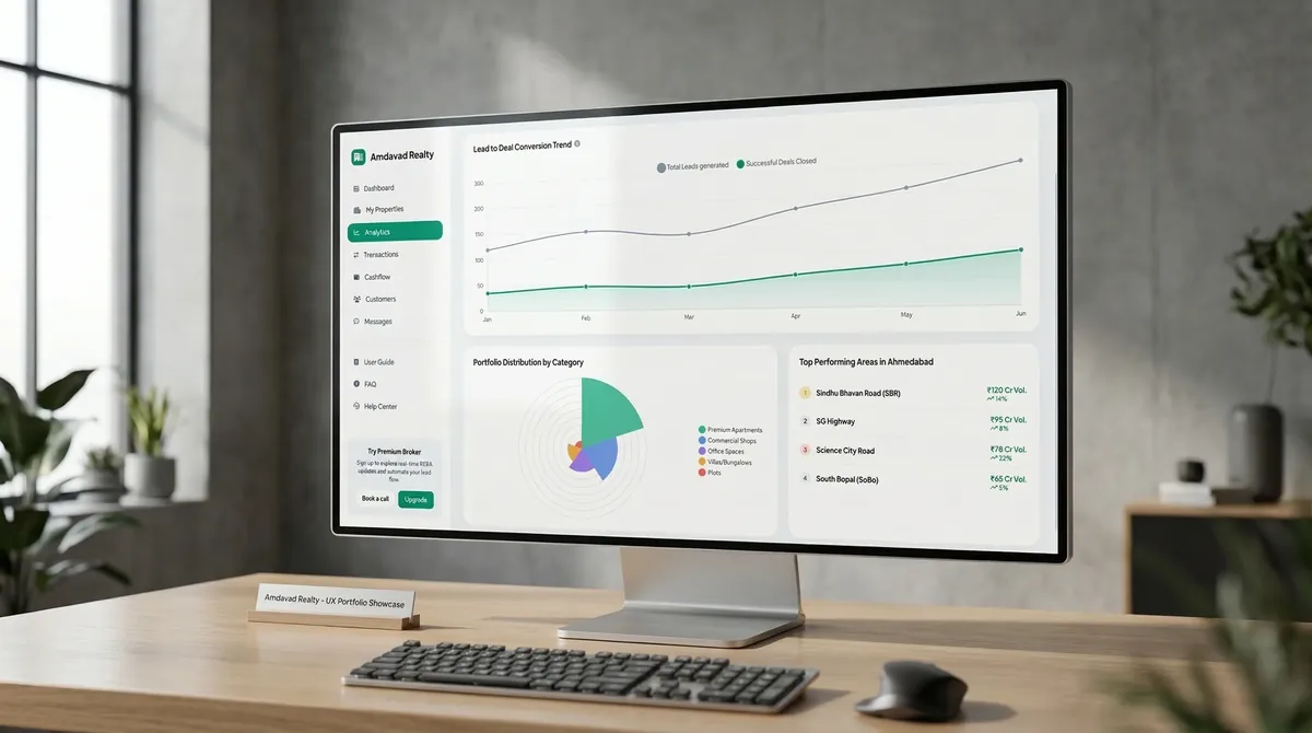 Amdavad Realty, a property analytics dashboard, a further screen
