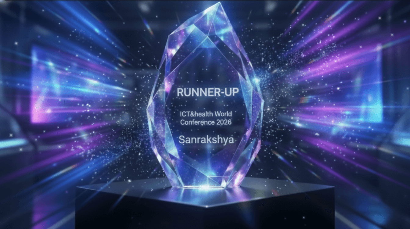 Sanrakshya award recognition at ICT&health World Conference 2026